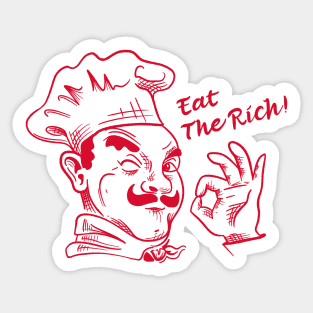 Eat The Rich - Pizza Sticker